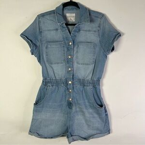 Celebrity Pink One Piece Jumpsuit Romper Denim Jumper Size Medium